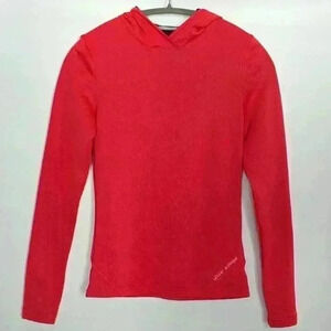 Women's Neon Coral Under Armour Athletic Running Hooded Top Size S/P